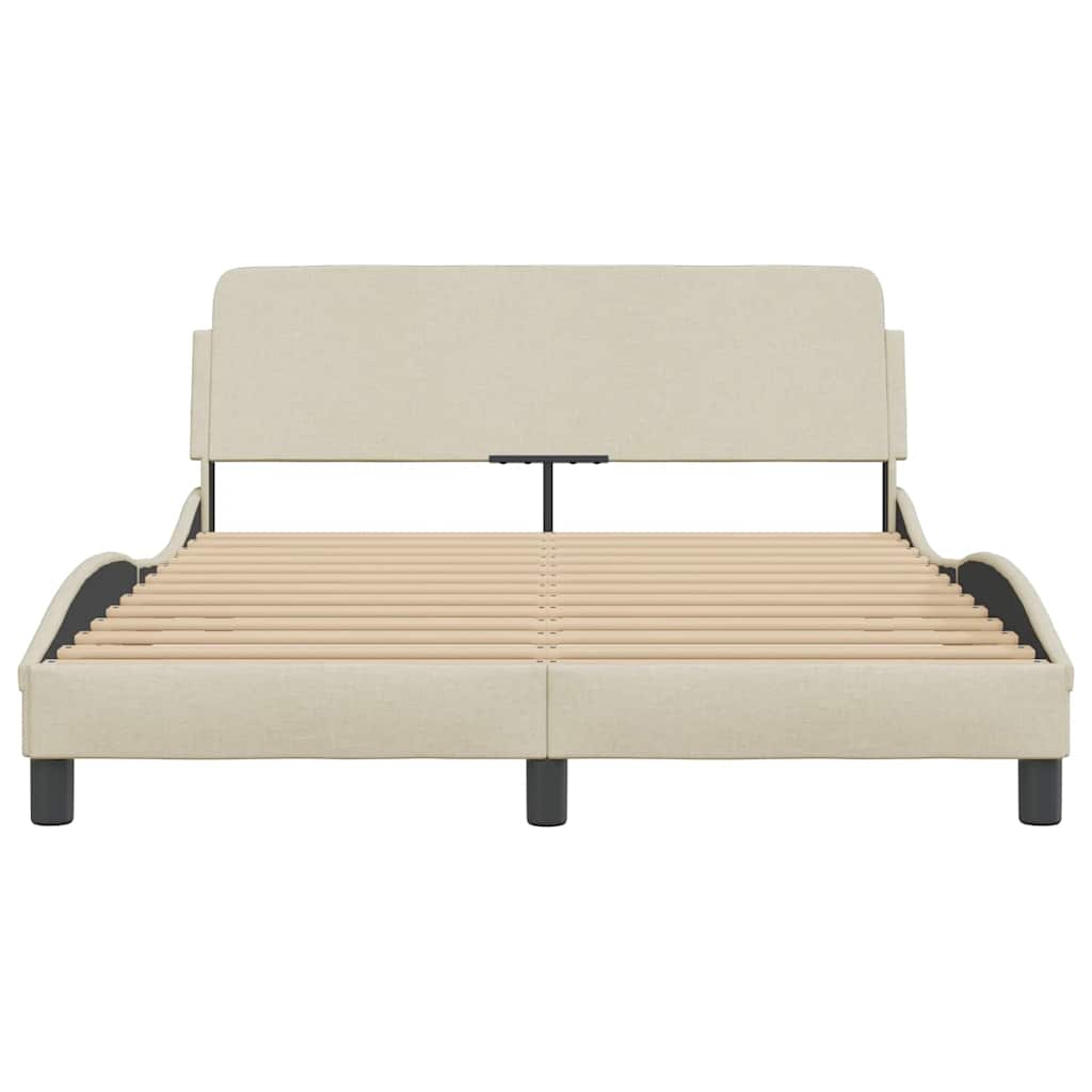 Okvir za krevet Dover krem 140 x 190 cm od tkanine