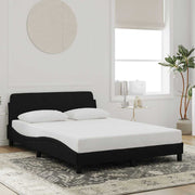 Okvir za krevet Dover crni 140 x 190 cm baršunasti