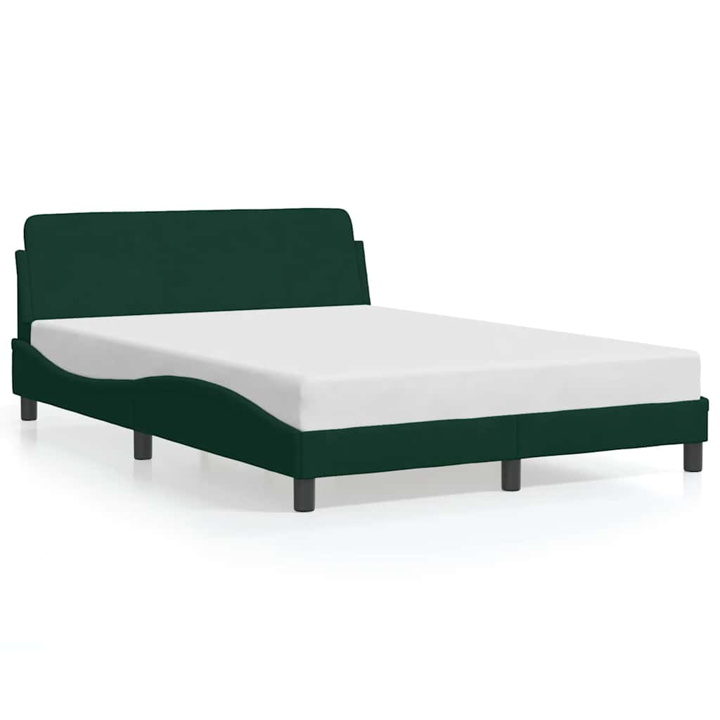 Okvir za krevet Dover tamnozeleni 140x190 cm baršunasti