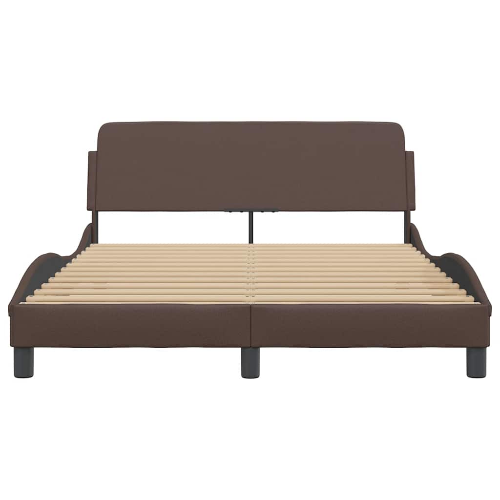 Okvir za krevet Dover smeđi 140x190 cm od umjetne kože