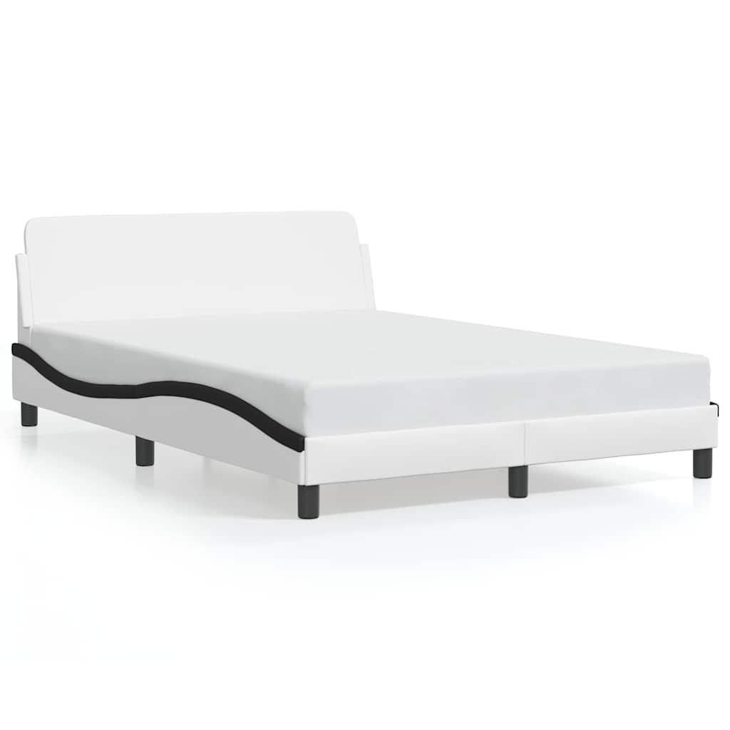 Okvir za krevet Dover bijelo-crni 140x190 cm umjetna koža