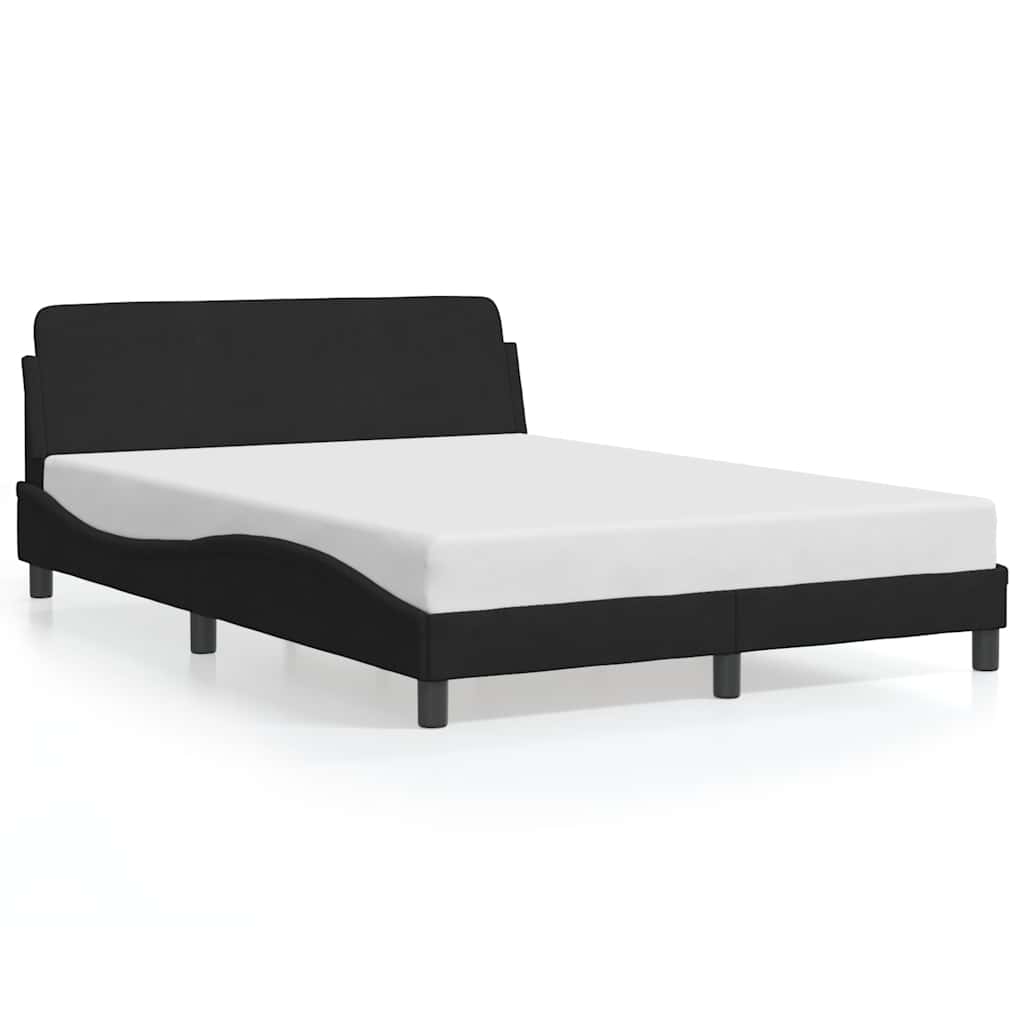 Okvir za krevet Dover crni 140x200 cm baršunasti