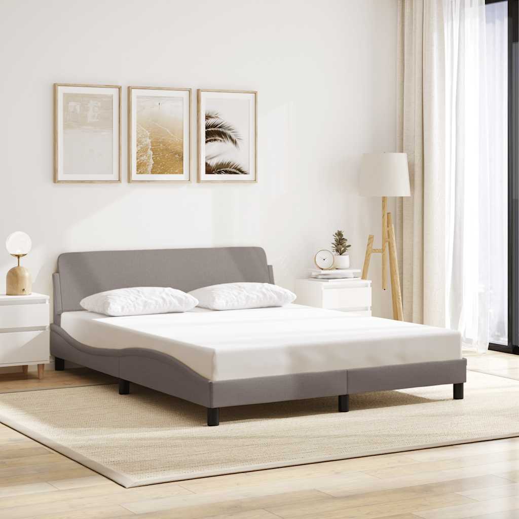 Okvir za krevet Dover smeđesivi 160x200 cm od tkanine
