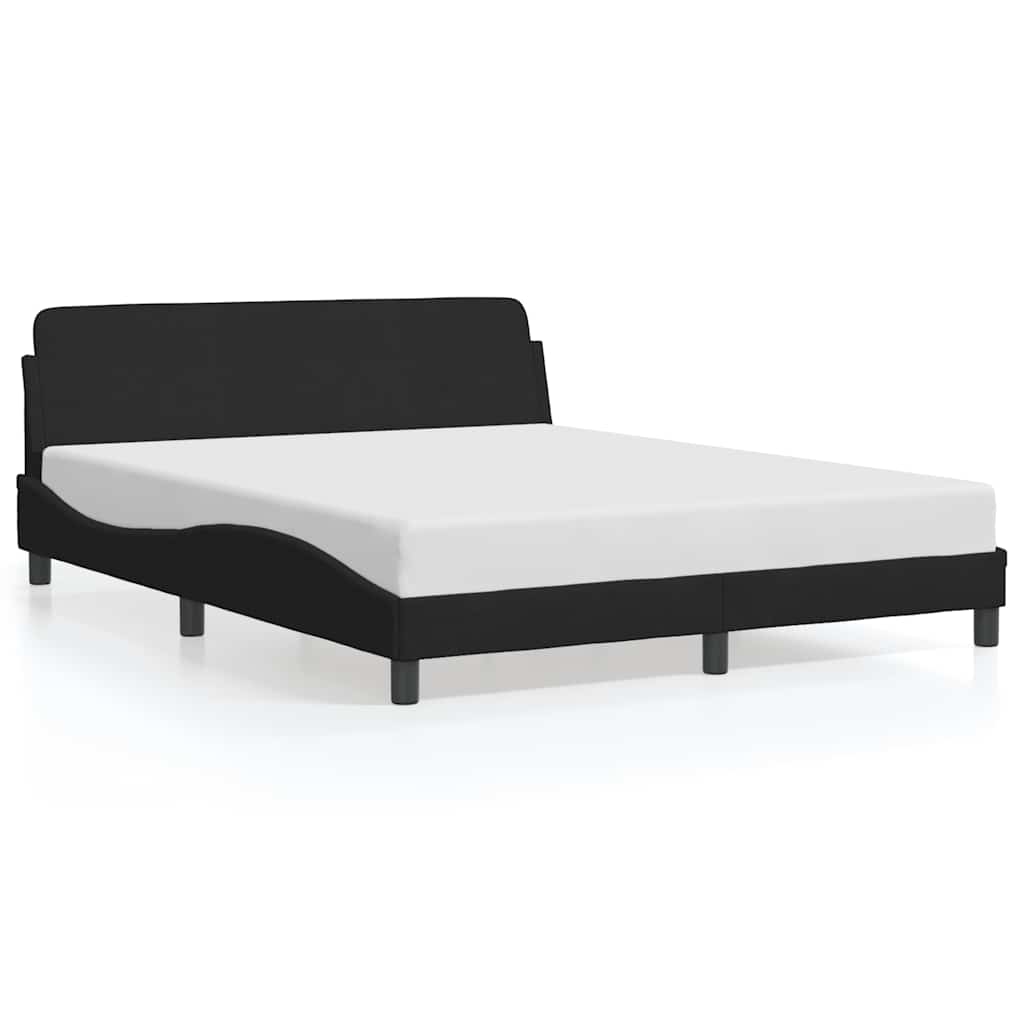 Okvir za krevet Dover crni 160x200 cm baršunasti