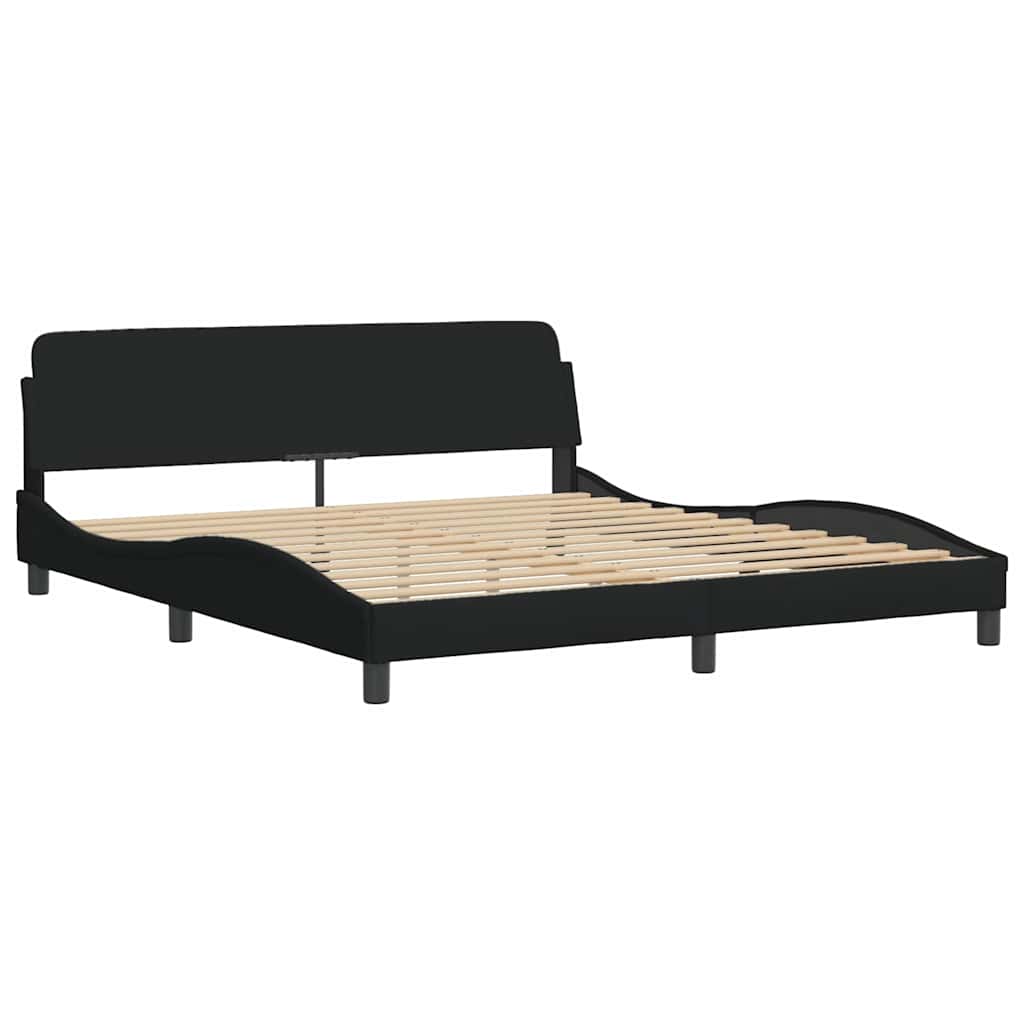 Okvir za krevet Dover crni 180x200 cm od tkanine