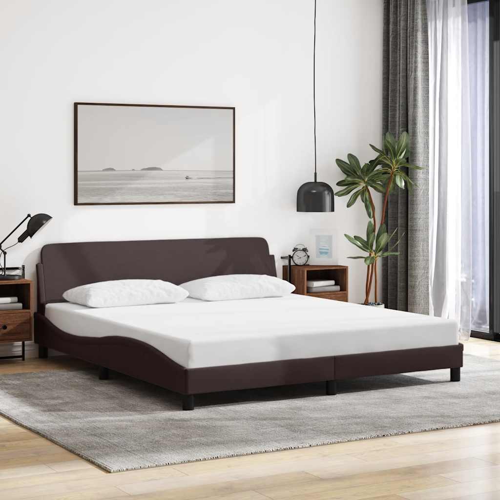 Okvir za krevet Dover tamnosmeđi 180x200 cm od tkanine