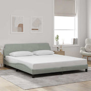 Okvir za krevet Dover svjetlosivi 180x200 cm baršunasti