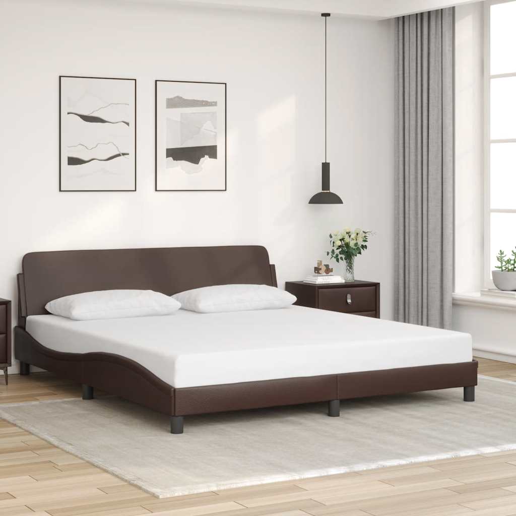 Okvir za krevet Dover smeđi 180x200 cm od umjetne kože