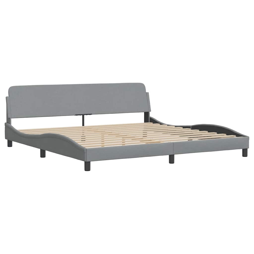 Okvir za krevet Dover svjetlosivi 200 x 200 cm od tkanine