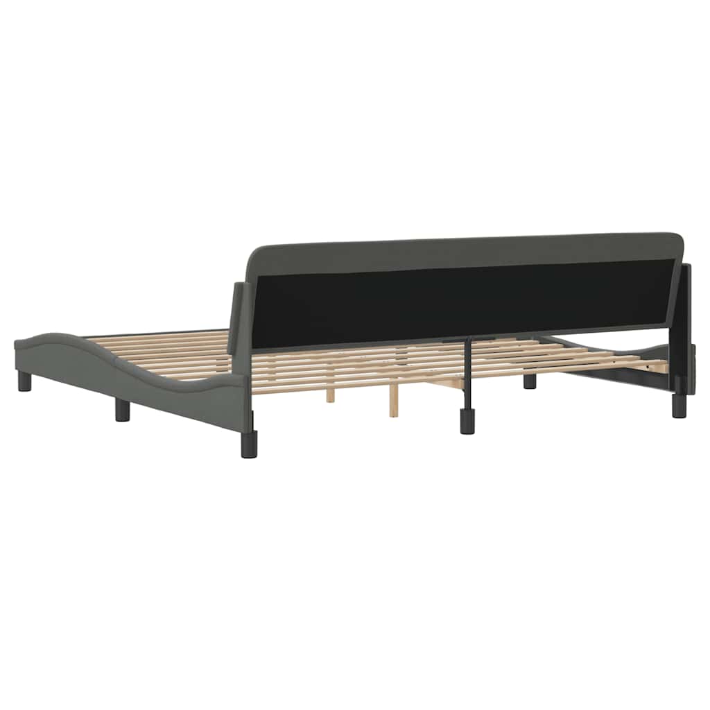 Okvir za krevet Dover tamnosivi 200x200 cm od tkanine