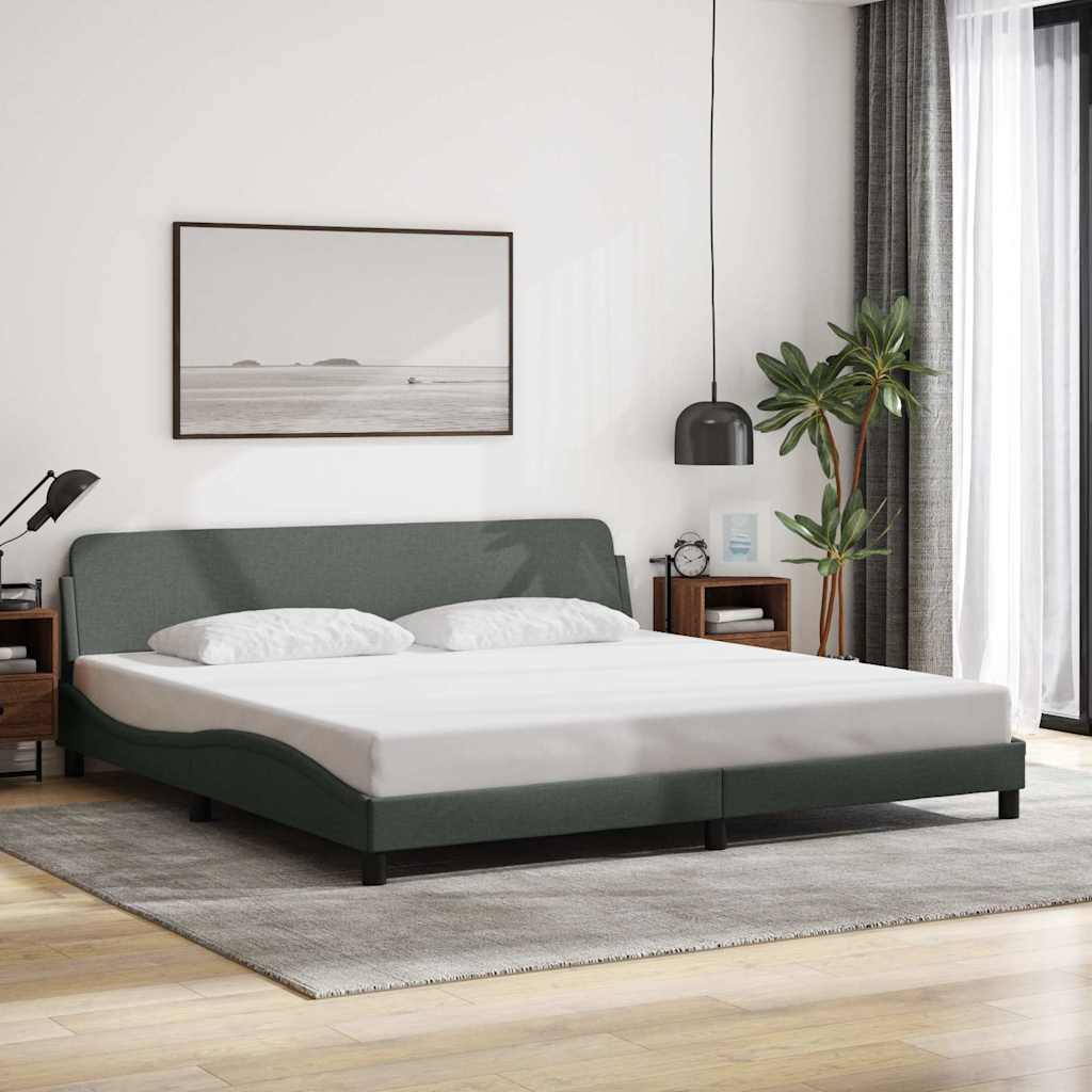 Okvir za krevet Dover tamnosivi 200x200 cm od tkanine