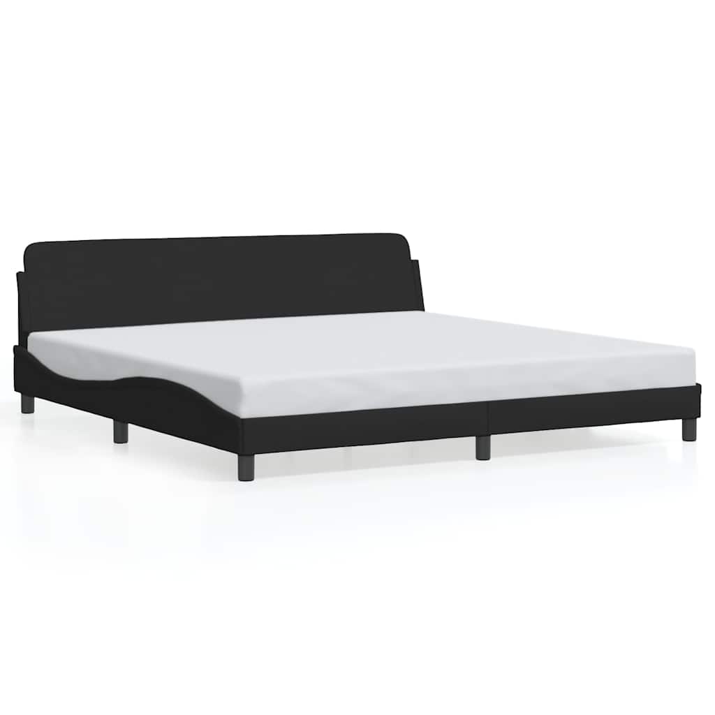 Okvir za krevet Dover crni 200x200 cm od tkanine