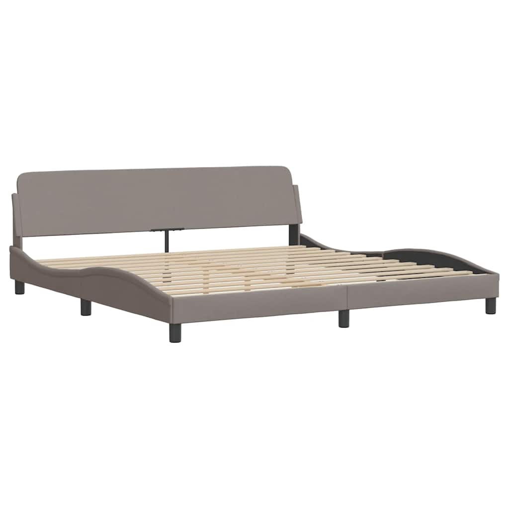 Okvir za krevet Dover smeđesivi 200x200 cm od tkanine