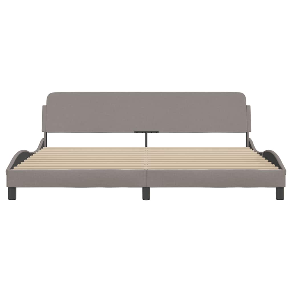 Okvir za krevet Dover smeđesivi 200x200 cm od tkanine