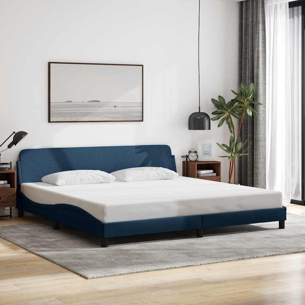 Okvir za krevet Dover plavi 200x200 cm od tkanine