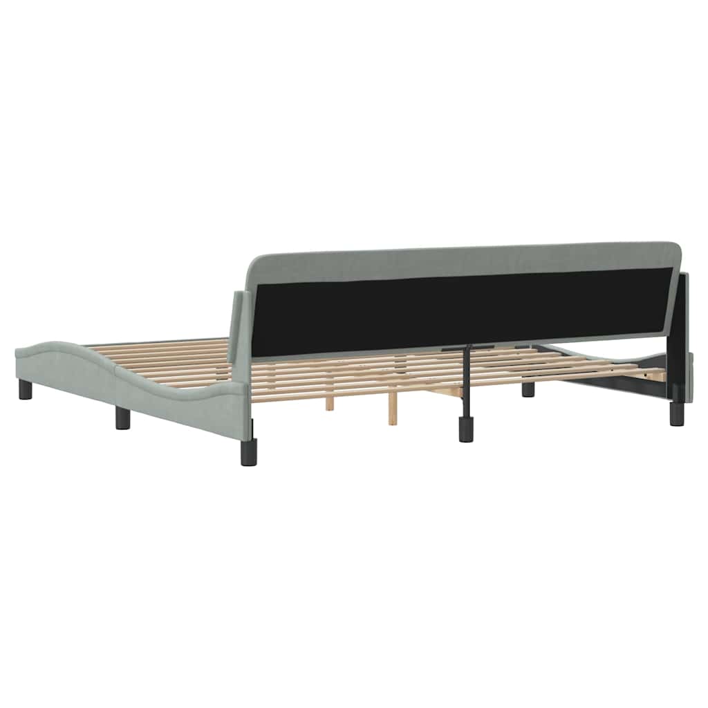 Okvir za krevet Dover svjetlosivi 200 x 200 cm baršunasti