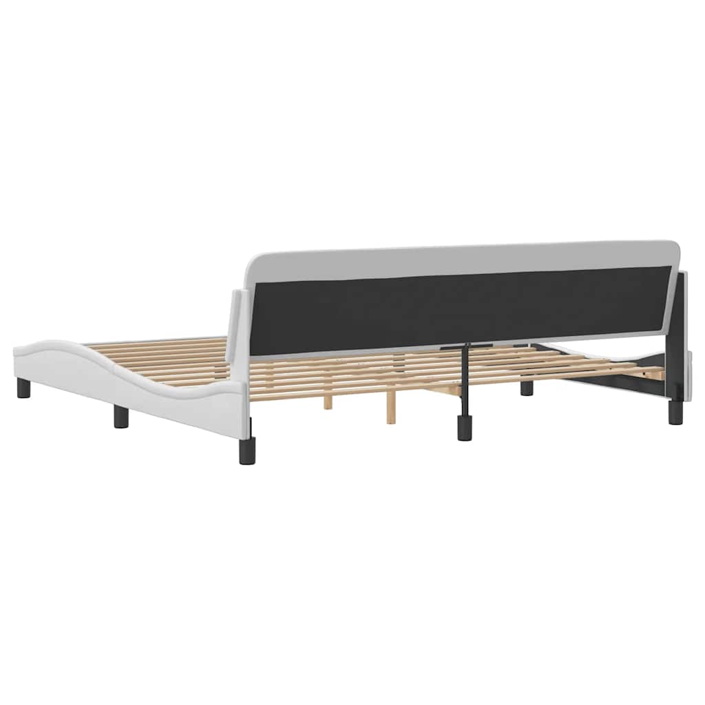 Okvir za krevet Dover bijeli 200x200 cm od umjetne kože