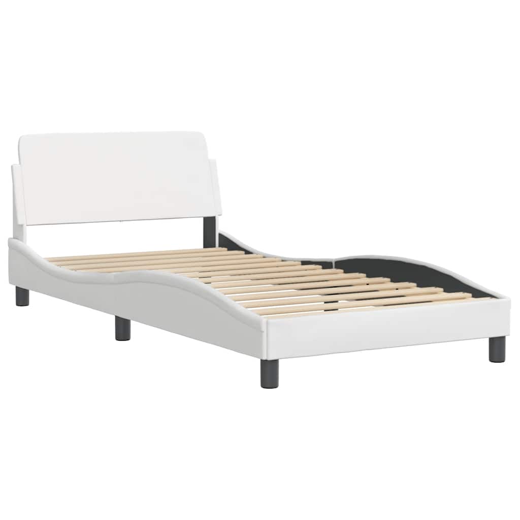 Okvir za krevet Dover bijeli 100x203 cm od umjetne kože