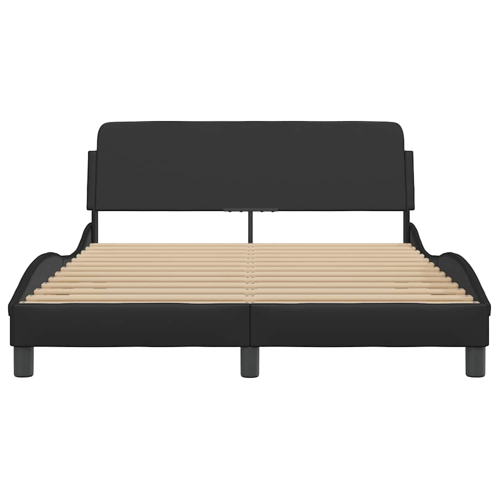Okvir za krevet Dover Crni 135x190 cm Implicitna koža