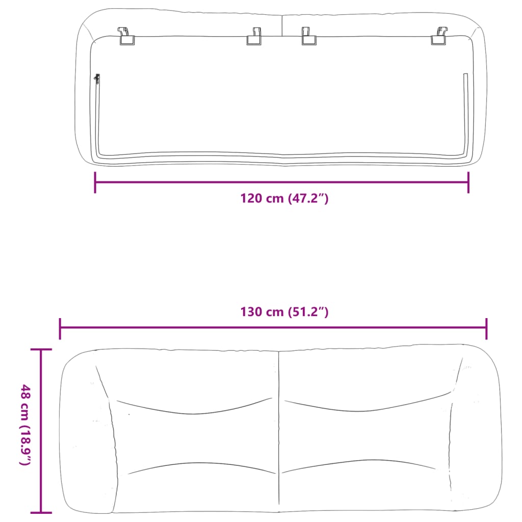 Jastuk za uzglavlje Hvar svjetlosivi 120 cm od tkanine