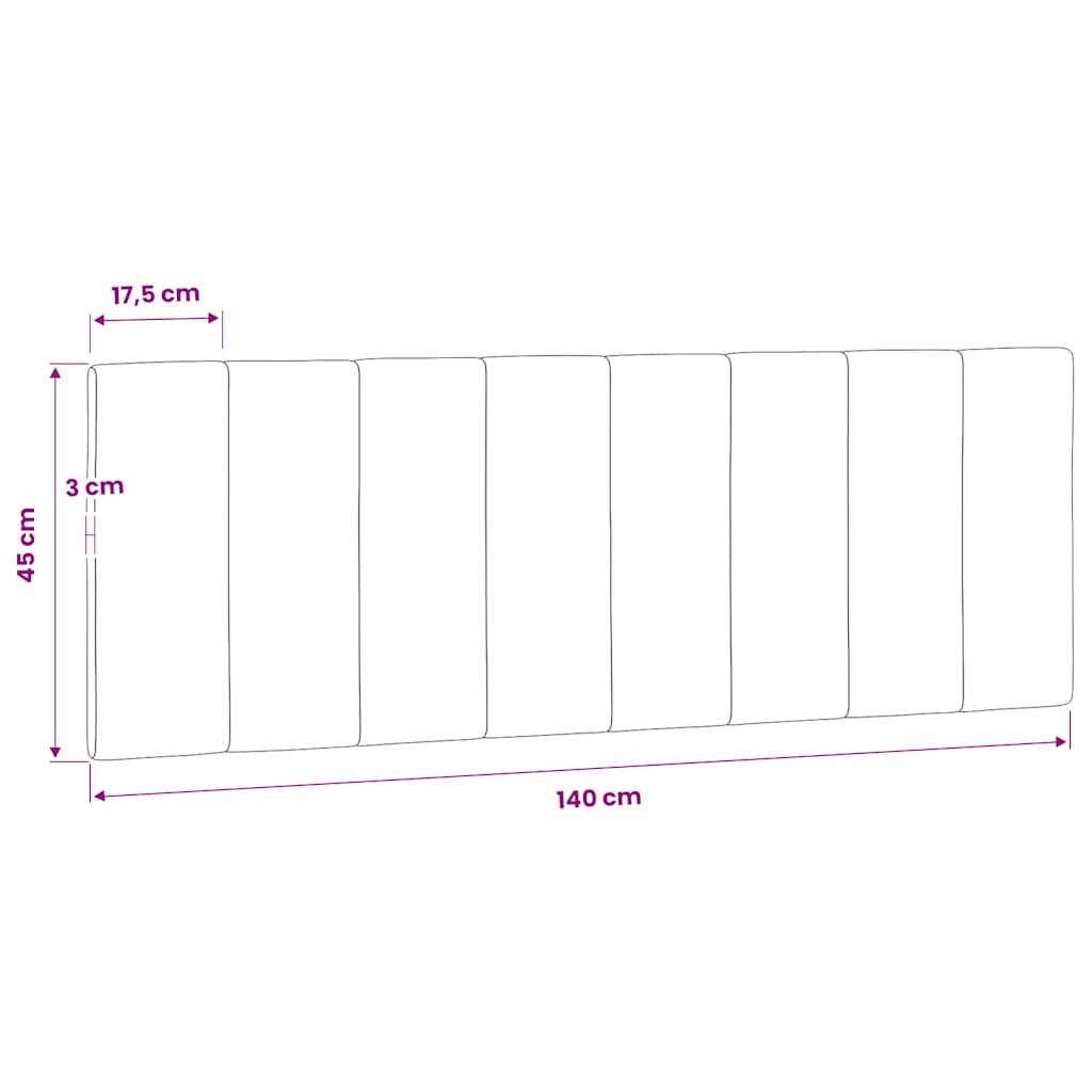 Jastuk za uzglavlje Hanko crni 140 cm baršunasti