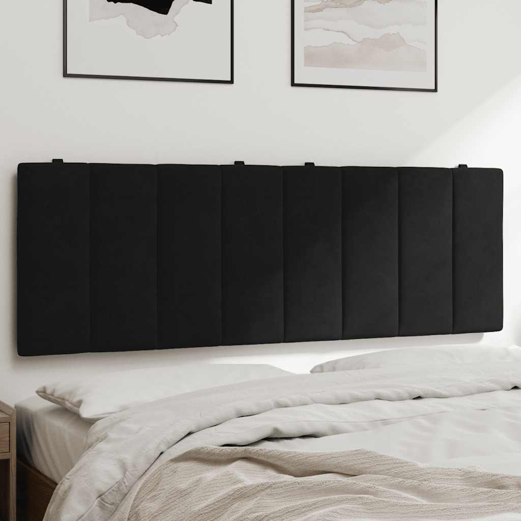 Jastuk za uzglavlje Hanko crni 140 cm baršunasti