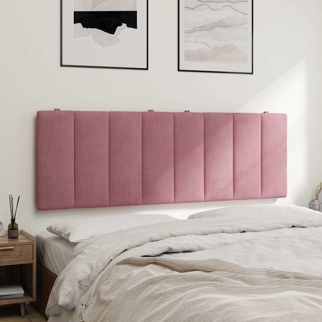 Jastuk za uzglavlje Hanko ružičasti 140 cm baršunasti