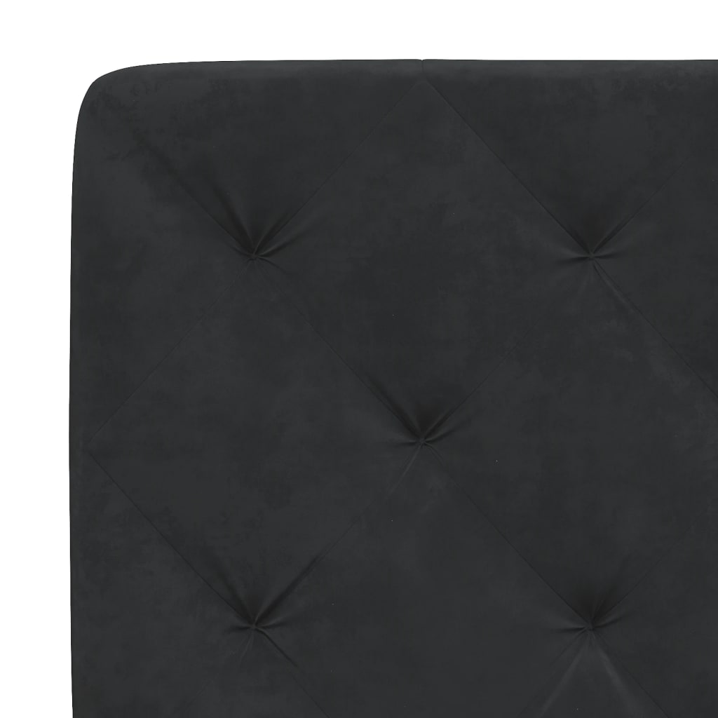 Jastuk za uzglavlje crni 100 cm baršunasti