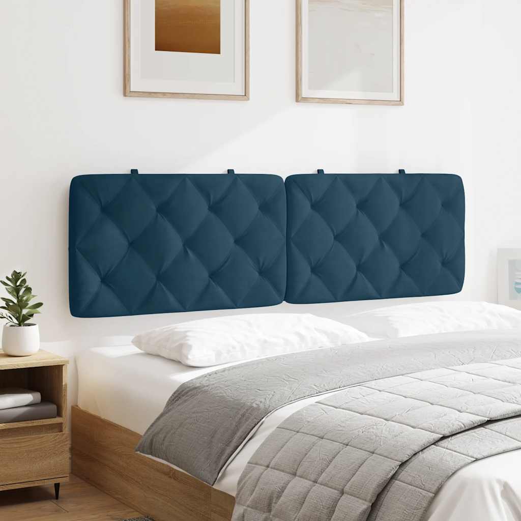 Jastuk za uzglavlje plavi 160 cm baršunasti