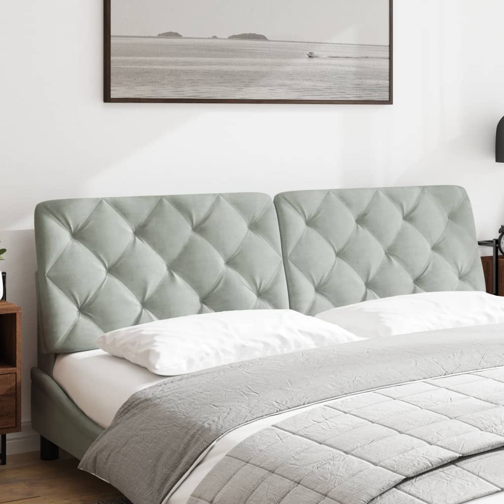 Jastuk za uzglavlje svjetlosivi 180 cm baršunasti
