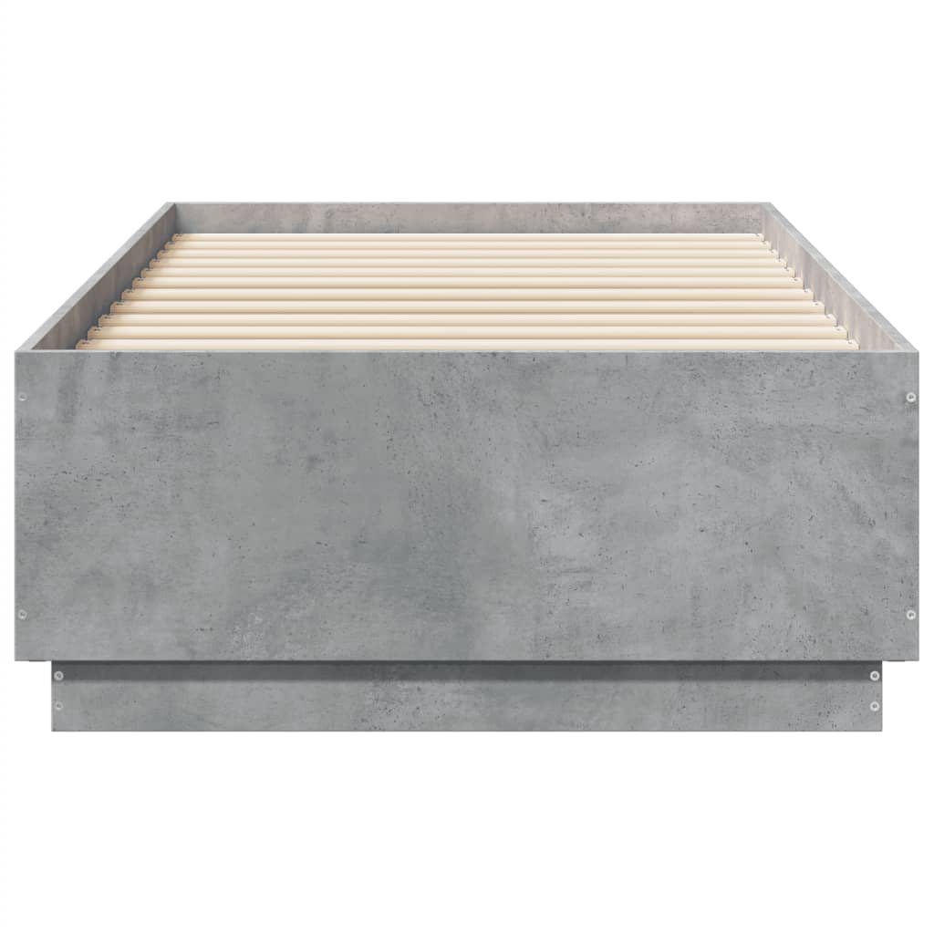 Okvir kreveta s LED svjetlima 75x190 cm od konstruiranog drva
