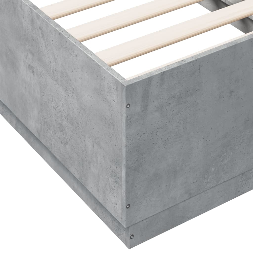 Okvir kreveta s LED svjetlima 75x190 cm od konstruiranog drva