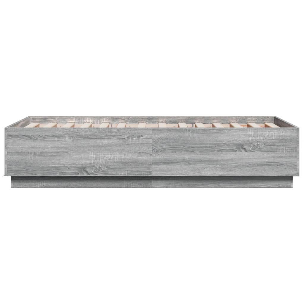 Okvir za krevet s LED svjetlima 75x190 cm od konstruiranog drva