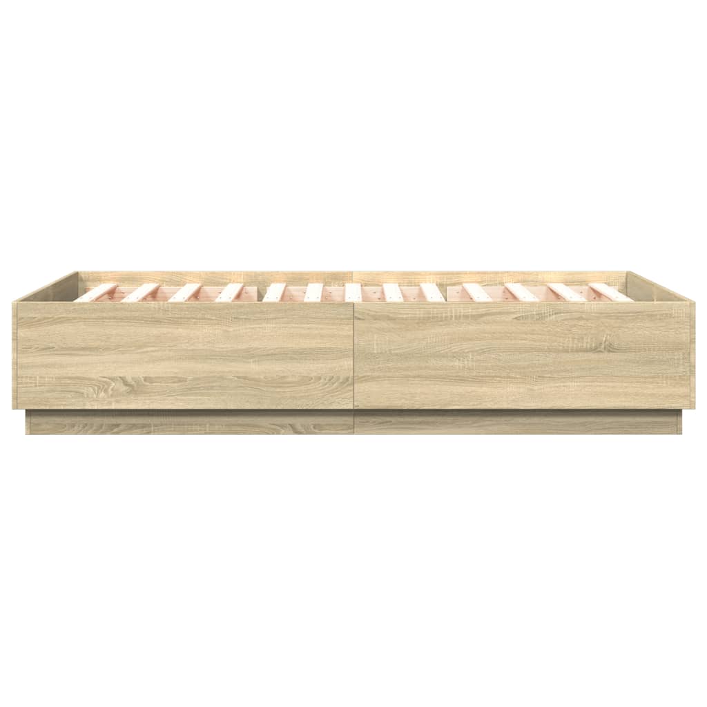 Okvir za krevet boja hrasta 150x200 cm konstruirano drvo