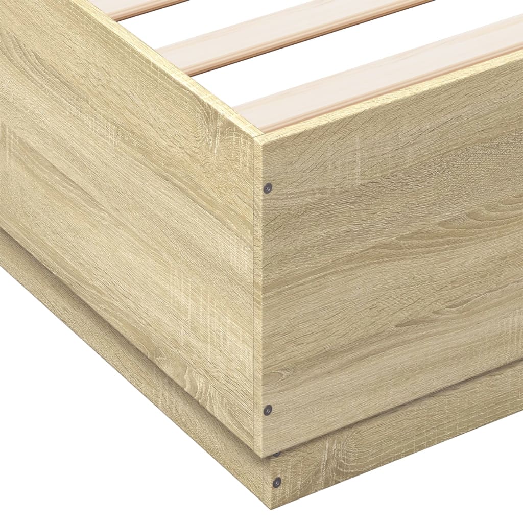 Okvir za krevet boja hrasta 150x200 cm konstruirano drvo