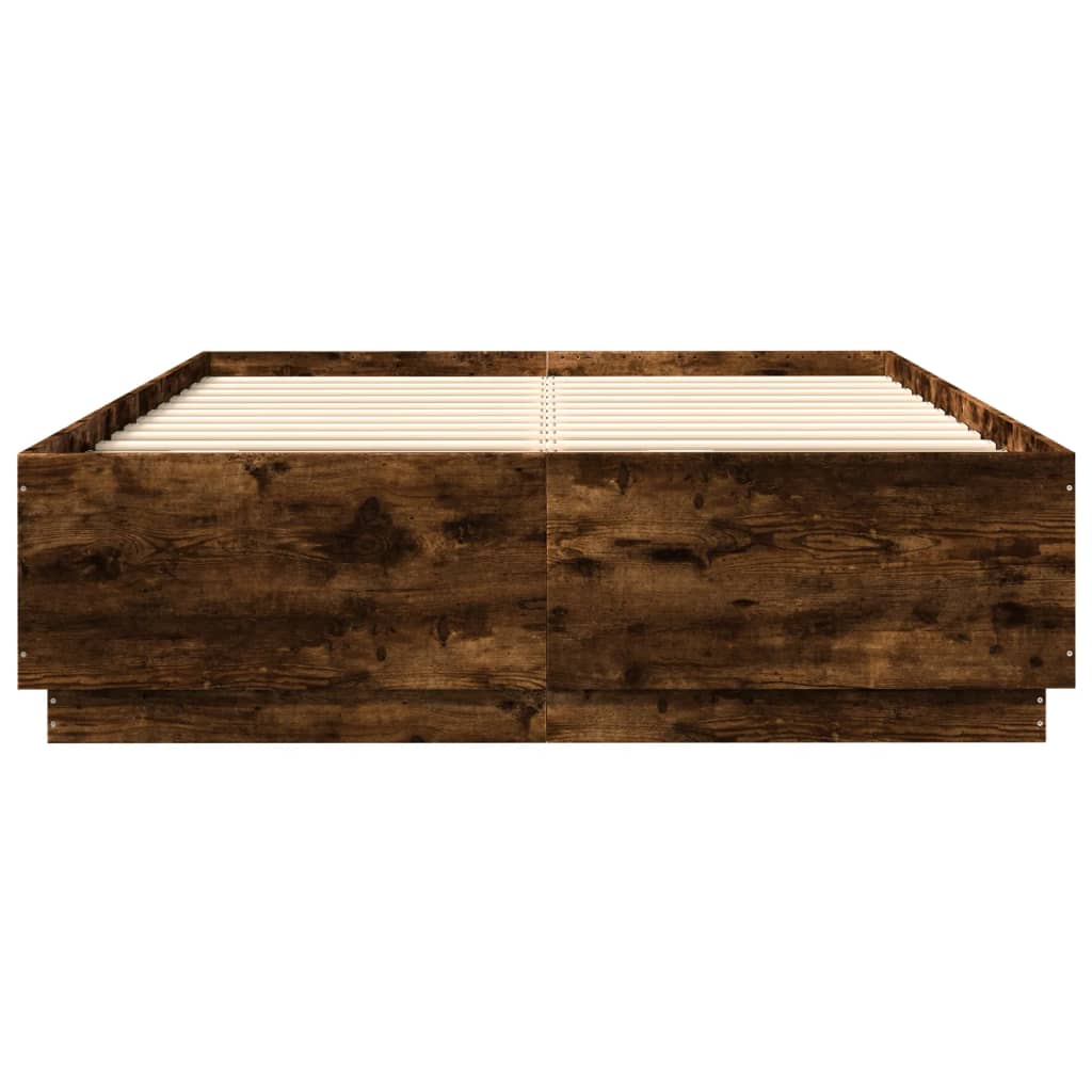 Okvir za krevet boja hrasta 150 x 200 cm konstruirano drvo