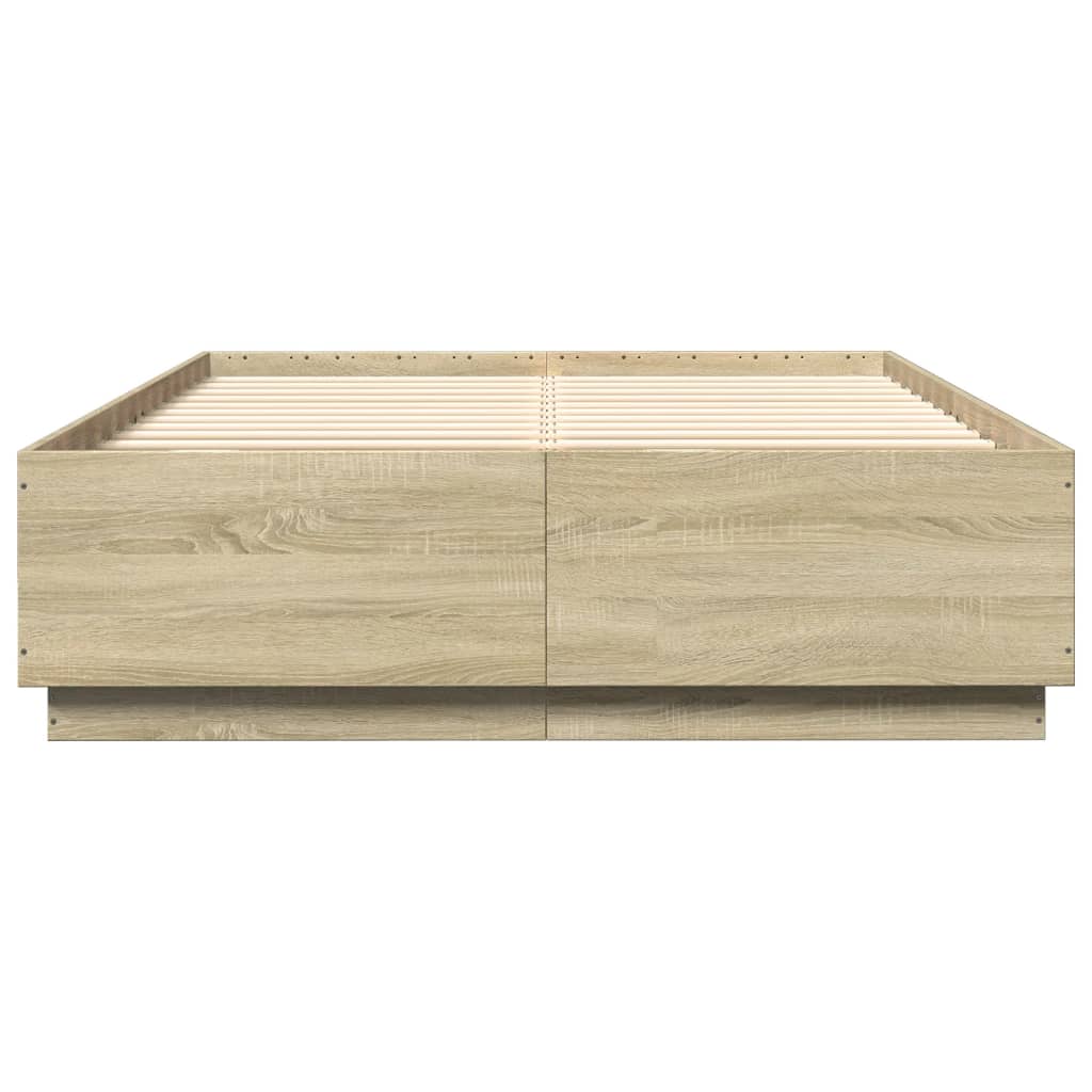 Okvir kreveta boja hrasta sonome 120 x 200 cm konstruirano drvo