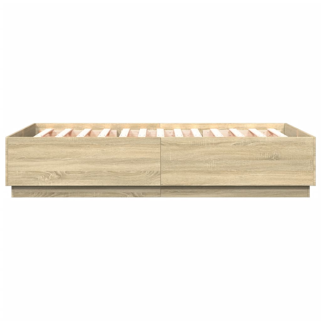 Okvir kreveta boja hrasta sonome 120 x 200 cm konstruirano drvo