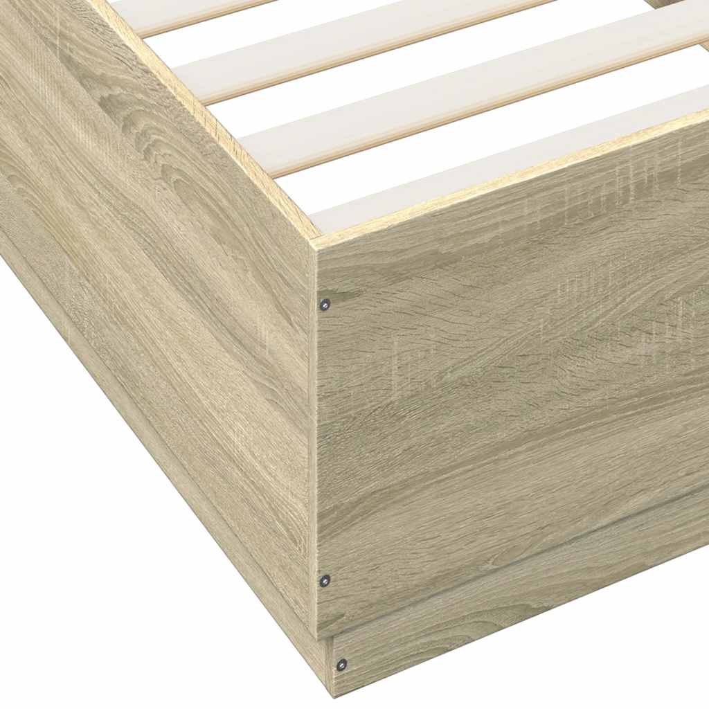 Okvir za krevet boja hrasta 100x200 cm od konstruiranog drva