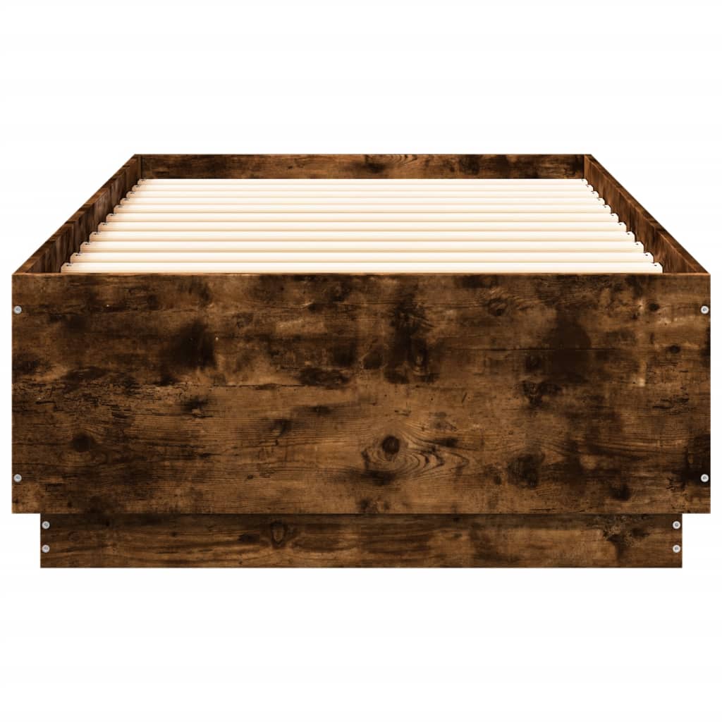 Okvir za krevet boja hrasta 90 x 200 cm konstruirano drvo