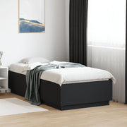 Okvir za krevet crni 90 x 190 cm od konstruiranog drva