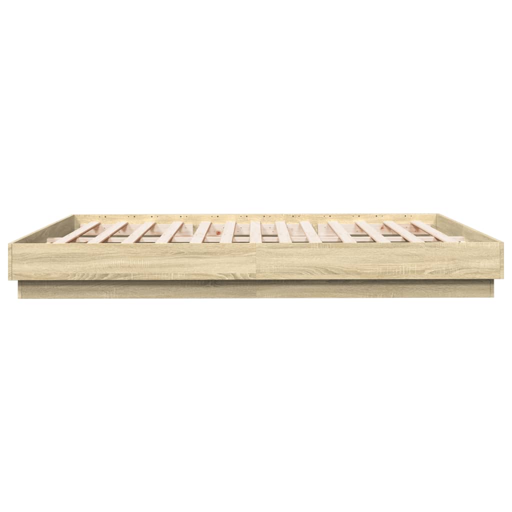 Okvir za krevet boja hrasta 200x200 cm od konstruiranog drva