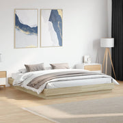 Okvir za krevet boja hrasta 180x200 cm konstruirano drvo