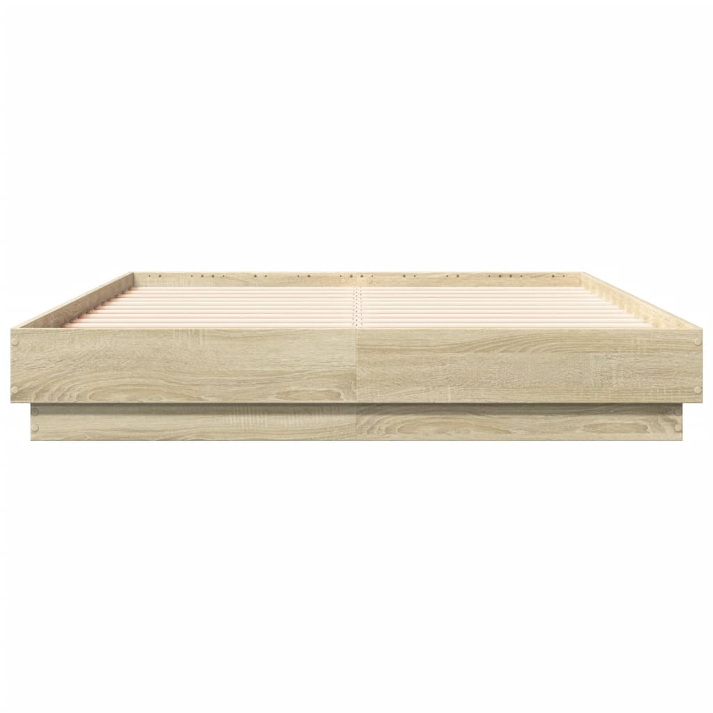 Okvir za krevet boja hrasta 140x190 cm od konstruiranog drva