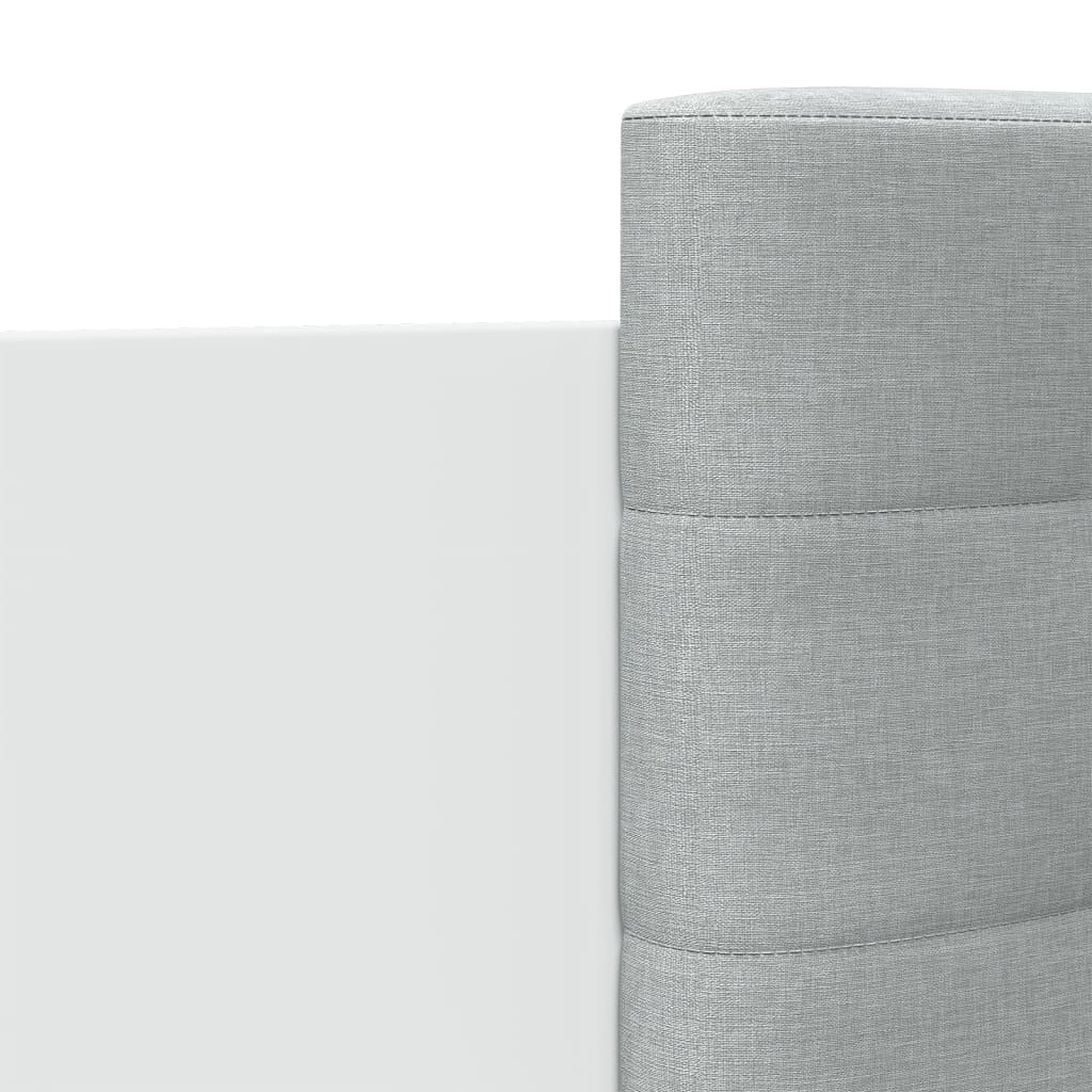 Okvir kreveta s uzglavljem i LED svjetlima bijeli 200 x 200 cm