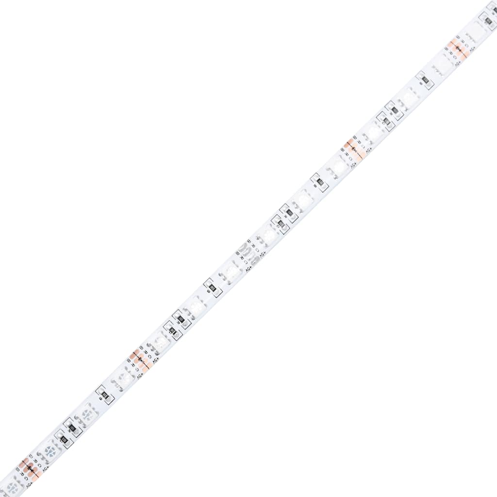 Okvir kreveta s uzglavljem i LED svjetlima bijeli 180 x 200 cm