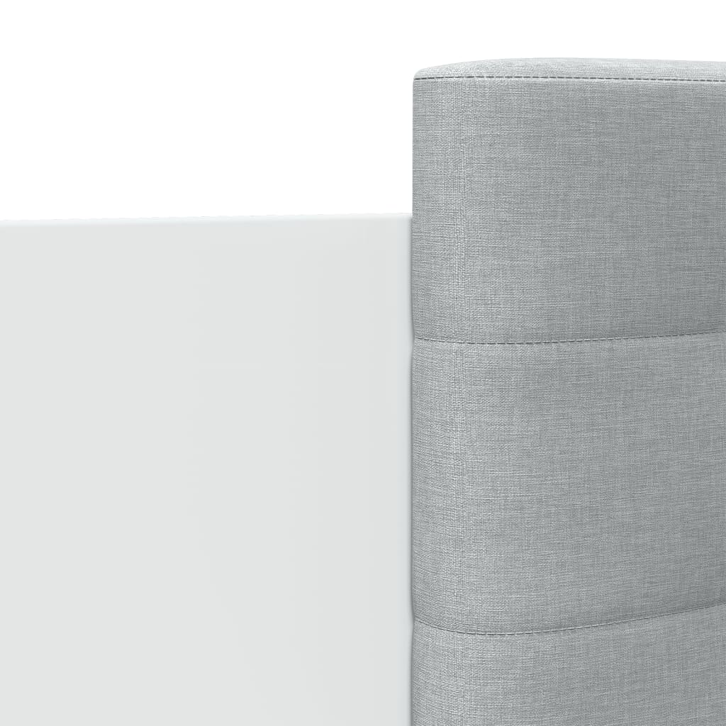 Okvir za krevet s uzglavljem i LED svjetlima bijeli 90x190 cm
