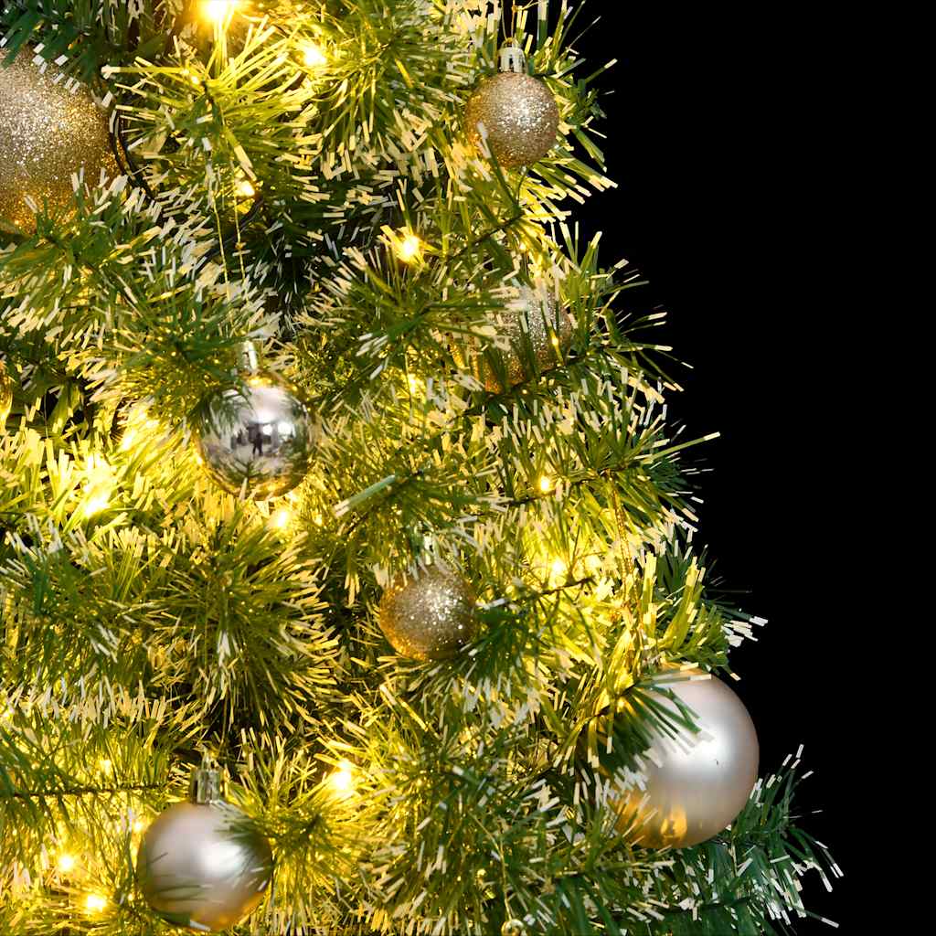 Umjetno božićno drvce 150 LED s kuglicama i snijegom 150 cm
