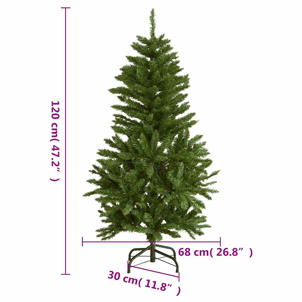Umjetno božićno drvce 150 LED sa šarkama i kuglicama 120 cm