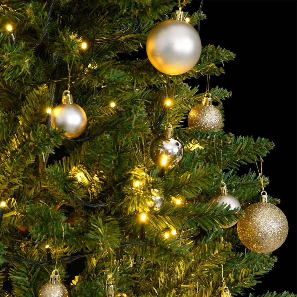 Umjetno božićno drvce 150 LED sa šarkama i kuglicama 120 cm